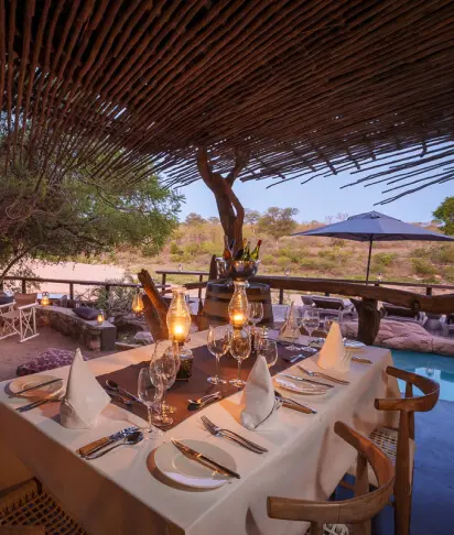 luxury set up dining table